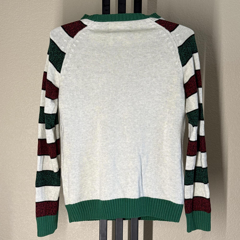 Ugly Christmas Sweater S Rudolph Reindeer 3D Pom Pom Nose - Picture 3 of 3
